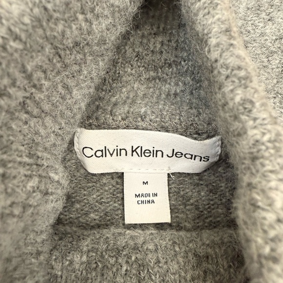 CALVIN KLEIN Gray Turtleneck Sweater - Picture 2 of 5